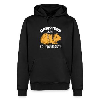 Hamster Geschenk Hamsterliebhaber - Männer Premium Bio Hoodie - Schwarz - Vorne - Nico (187cm)