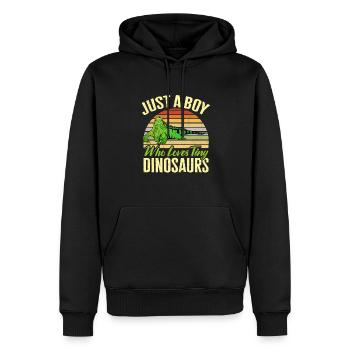 Leguan Eidechse Reptil Herpetologe - Männer Premium Bio Hoodie - Schwarz - Vorne - Nico (187cm)