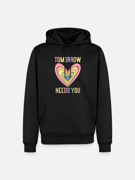 Ängste Depression Psychische Gesundheit - Männer Premium Bio Hoodie - Schwarz