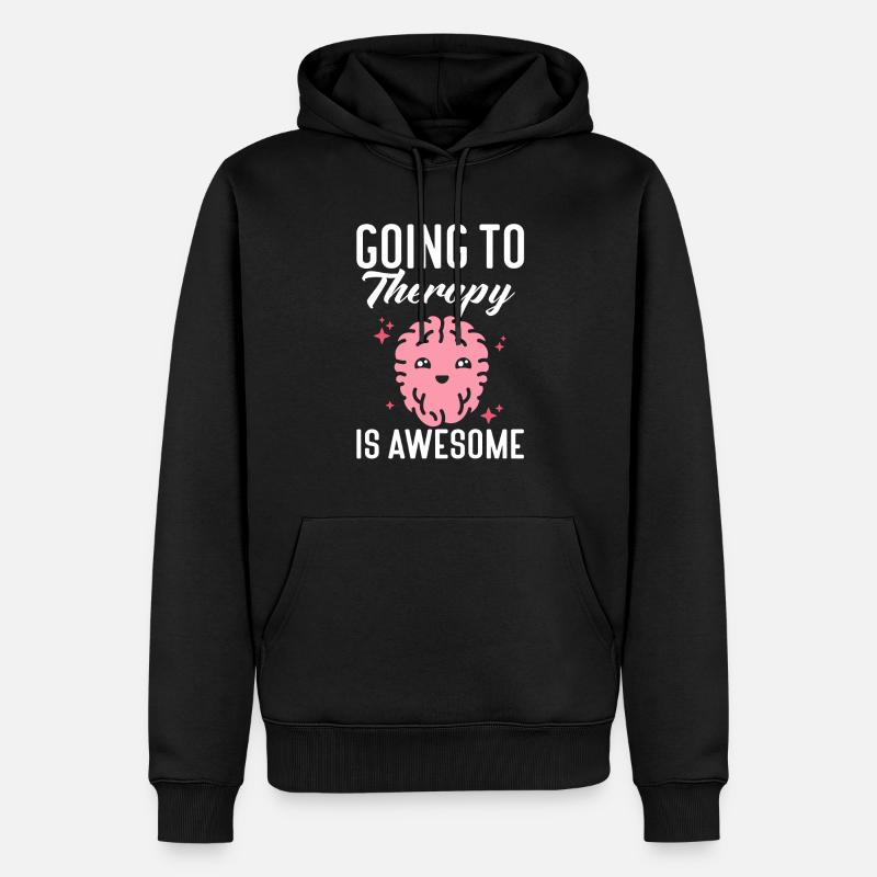 Anxiété Dépression Santé mentale - Sweat à capuche Premium bio Homme - noir