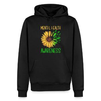 Ängste Depression Psychische Gesundheit - Männer Premium Bio Hoodie - Schwarz - Vorne - Nico (187cm)