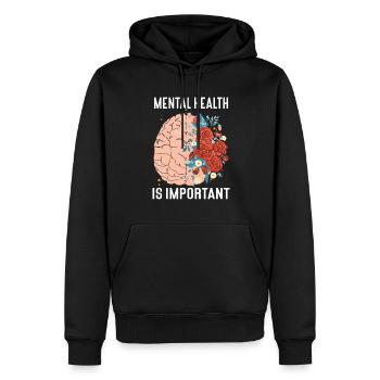 Anxiety Depression Mental Health - Men’s Premium Organic Hoodie - black - Front - Nico (187cm)