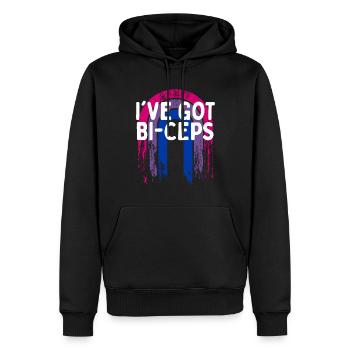 J’ai Bi-Ceps Bisexuel LGBTQ Bi Pride LGBT - Sweat à capuche Premium bio Homme - noir - Devant - Nico (187cm)