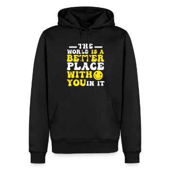 Ängste Depression Psychische Gesundheit - Männer Premium Bio Hoodie - Schwarz - Vorne - Nico (187cm)
