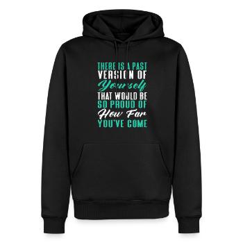 Anxiety Depression Mental Health - Men’s Premium Organic Hoodie - black - Front - Nico (187cm)