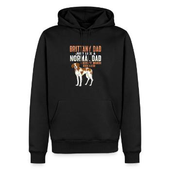 Français Bretagne Épagneul Epagneul Breton Cadeau - Sweat à capuche Premium bio Homme - noir - Devant - Nico (187cm)
