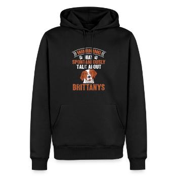 French Brittany Spaniel Epagneul Breton Geschenk - Männer Premium Bio Hoodie - Schwarz - Vorne - Nico (187cm)