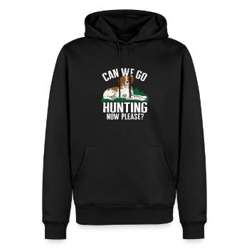French Brittany Spaniel Epagneul Breton Gift - Men’s Premium Organic Hoodie - black - Front - Nico (187cm)