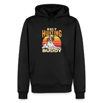French Brittany Spaniel Epagneul Breton Geschenk - Männer Premium Bio Hoodie - Schwarz - Vorne - Nico (187cm)
