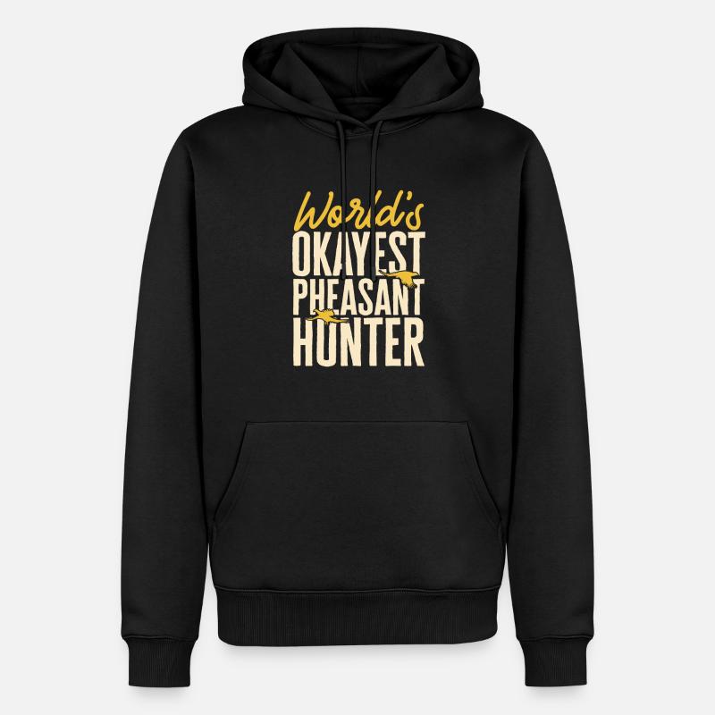 Fasanenjagd Fasan Vogeljagd Vogeljäger - Männer Premium Bio Hoodie - Schwarz