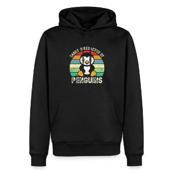 King Penguin Emperor Penguin Penguin Gift - Sweat à capuche Premium bio Homme - noir - Devant - Nico (187cm)