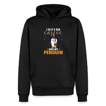 King Penguin Emperor Penguin Penguin Gift - Sweat à capuche Premium bio Homme - noir - Devant - Nico (187cm)