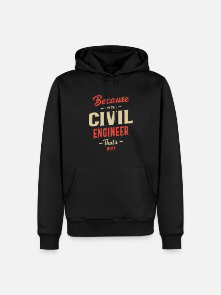 Ingénieur civil Profession Travailleur d’anniversaire - Sweat à capuche Premium bio Homme - noir