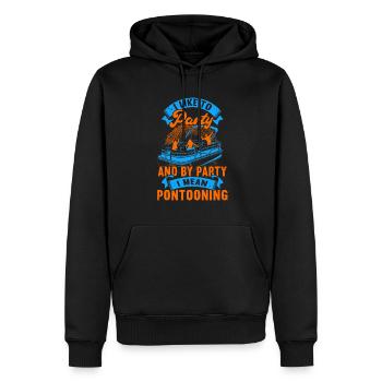 Pontonboot Kapitän Bootfahren See Pontoon - Männer Premium Bio Hoodie - Schwarz - Vorne - Nico (187cm)