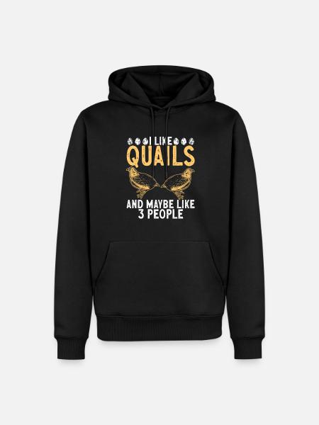 Quail bird lover gift - Men’s Premium Organic Hoodie - black