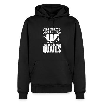 Wachtel Vogel Liebhaber Geschenk - Männer Premium Bio Hoodie - Schwarz - Vorne - Nico (187cm)