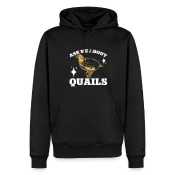Wachtel Vogel Liebhaber Geschenk - Männer Premium Bio Hoodie - Schwarz - Vorne - Nico (187cm)