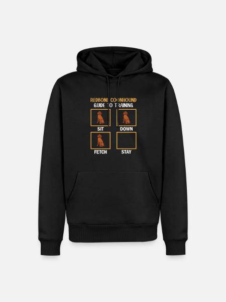 Redbone Coonhound Dog Gift - Men’s Premium Organic Hoodie - black