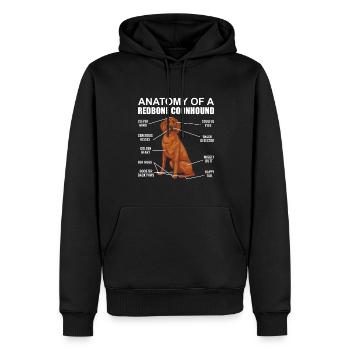 Redbone Coonhound Hund Geschenk - Männer Premium Bio Hoodie - Schwarz - Vorne - Nico (187cm)