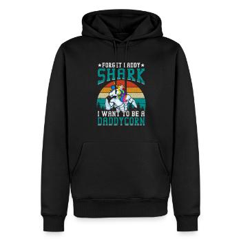Agissez comme mon papa Lifestsyles Daddycorn Licorne - Sweat à capuche Premium bio Homme - noir - Devant - Nico (187cm)
