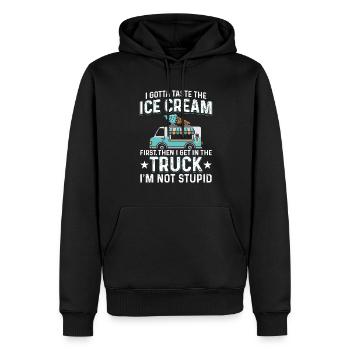 Eiscreme Schmelzen Gefrorenes Süßes Dessert Liebha - Männer Premium Bio Hoodie - Schwarz - Vorne - Nico (187cm)