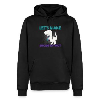 Psychische Selbstfürsorge Zertifizierte Suizidpräv - Männer Premium Bio Hoodie - Schwarz - Vorne - Nico (187cm)