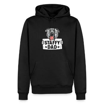 American Staffordshire Bull Terrier Staffy Dog - Men’s Premium Organic Hoodie - black - Front - Nico (187cm)