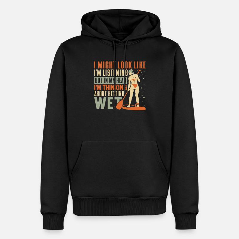 SUP Paddle Board Paddleboard - Sweat à capuche Premium bio Homme - noir