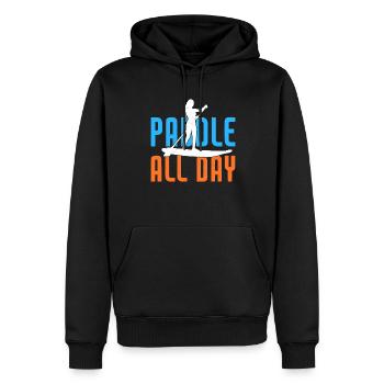 SUP Paddle Board Paddleboard - Sweat à capuche Premium bio Homme - noir - Devant - Nico (187cm)