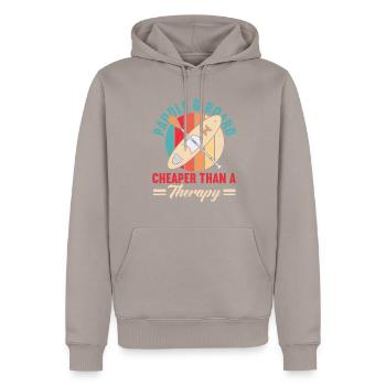 SUP Paddle Board Paddleboarding - Men’s Premium Organic Hoodie - taupe - Front - Nico (187cm)