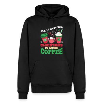 Cadeaux de Noël Noël - Sweat à capuche Premium bio Homme - noir - Devant - Nico (187cm)