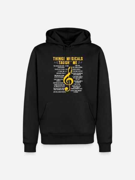 Actrice Drame Broadway Musical Theater - Sweat à capuche Premium bio Homme - noir