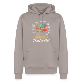 Actrice, Drame, Broadway, Comédie musicale - Sweat à capuche Premium bio Homme - taupe - Devant - Nico (187cm)
