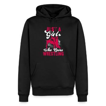 Lutte Lutte Lutteur Lutteur Cadeau de lutteur - Sweat à capuche Premium bio Homme - noir - Devant - Nico (187cm)