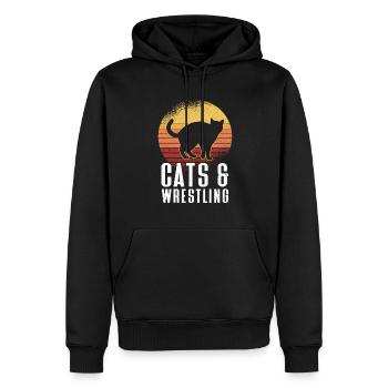 Lutte Lutte Lutteur Lutteur Cadeau de lutteur - Sweat à capuche Premium bio Homme - noir - Devant - Nico (187cm)