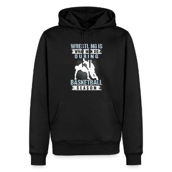 Lutte Lutte Lutteur Lutteur Cadeau de lutteur - Sweat à capuche Premium bio Homme - noir - Devant - Nico (187cm)