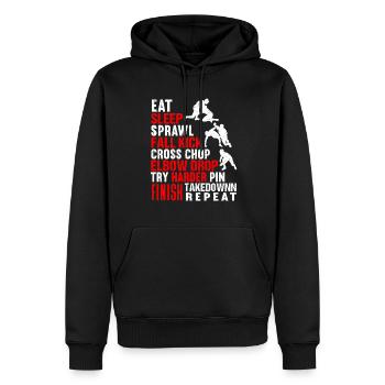 Lutte Lutte Cadeau de lutteur lutteur - Sweat à capuche Premium bio Homme - noir - Devant - Nico (187cm)