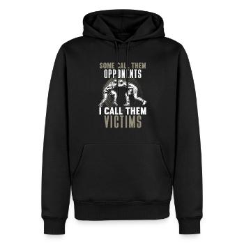 Lutte Lutte Cadeau de lutteur lutteur - Sweat à capuche Premium bio Homme - noir - Devant - Nico (187cm)