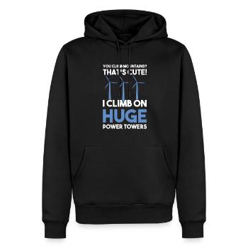 Windturbinentechniker Windpark Windkraft - Männer Premium Bio Hoodie - Schwarz - Vorne - Nico (187cm)
