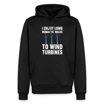 Windturbinentechniker Windpark Windkraft - Männer Premium Bio Hoodie - Schwarz - Vorne - Nico (187cm)