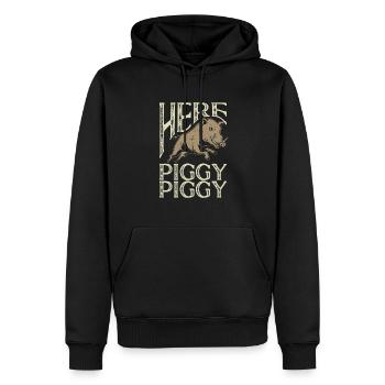 Chasse au sanglier chasseur sanglier - Sweat à capuche Premium bio Homme - noir - Devant - Nico (187cm)