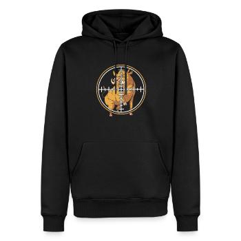 Chasse au sanglier chasseur sanglier - Sweat à capuche Premium bio Homme - noir - Devant - Nico (187cm)