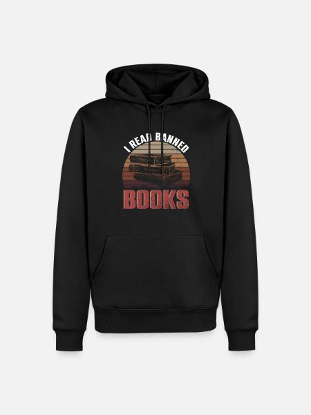 I Read Banned Books Bücher Bibliothek - Männer Premium Bio Hoodie - Schwarz