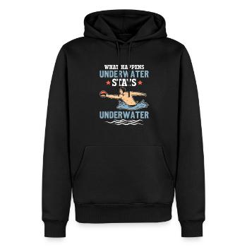 Water-polo Wasserball - Sweat à capuche Premium bio Homme - noir - Devant - Nico (187cm)