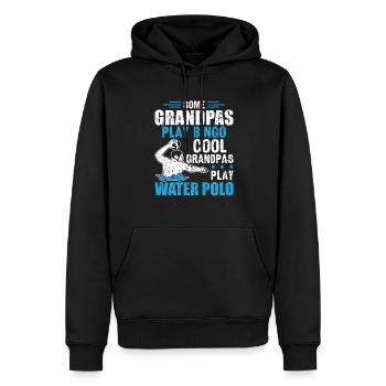 Water-polo Wasserball - Sweat à capuche Premium bio Homme - noir - Devant - Nico (187cm)
