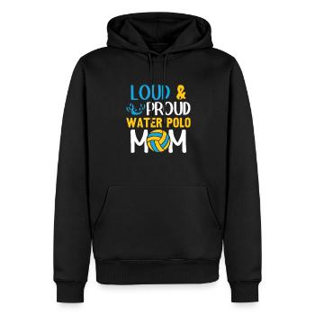 Water-polo Wasserball - Sweat à capuche Premium bio Homme - noir - Devant - Nico (187cm)