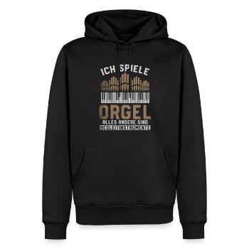 Ich Spiele Orgel Begleitinstrumente - Männer Premium Bio Hoodie - Schwarz - Vorne - Nico (187cm)