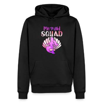 Mermaid Squad Mythical Creature Fin Mermaid - Sweat à capuche Premium bio Homme - noir - Devant - Nico (187cm)