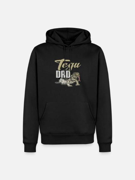 Tegu Lizard Reptile Herpetologist - Men’s Premium Organic Hoodie - black