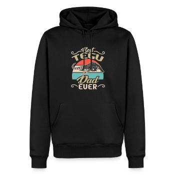 Tegu Eidechse Reptil Herpetologe - Männer Premium Bio Hoodie - Schwarz - Vorne - Nico (187cm)